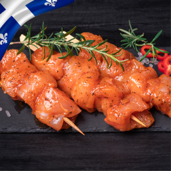Souvlaki de poulet mariné