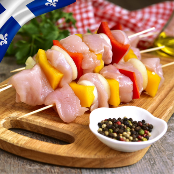 Brochette de poulet nature